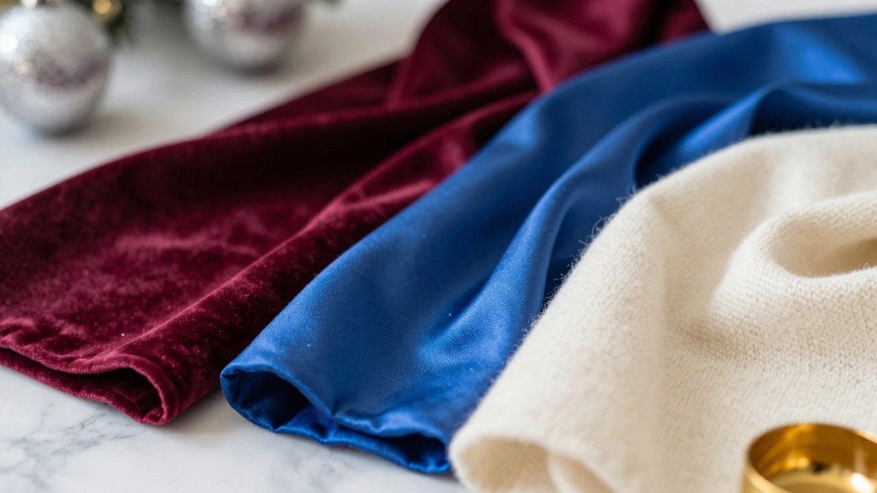 Ткани для праздничного наряда: бархат, шёлк и аксессуары